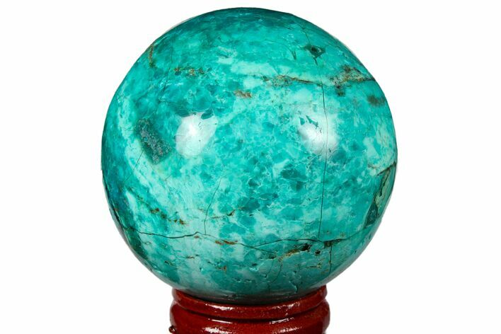 Polished Chrysocolla Sphere - Peru #133751